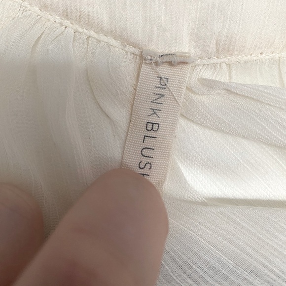 Cream floral mesh maternity top - Picture 7 of 8